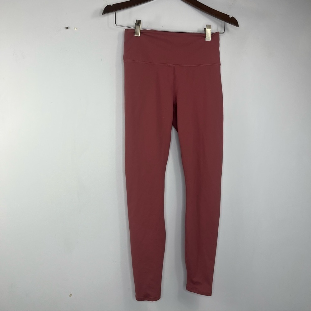 Powerhold Fabletics Size Small Compression Mauve Pink Brushed Leggings NN15